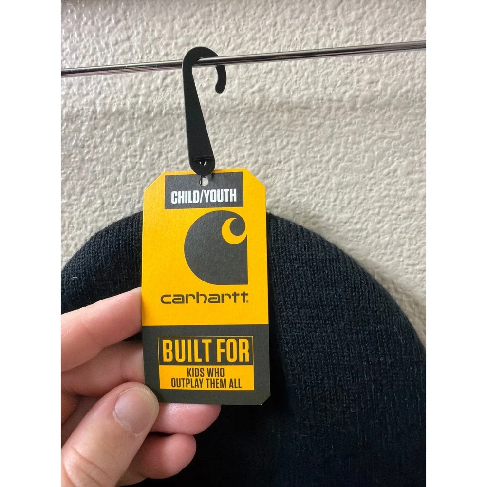 NEW Carhartt Kids Youth Black Beanie